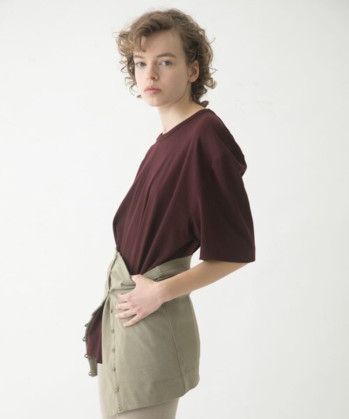 LAATO（ラート）の「puff shoulder big tee（Tシャツ/カットソー・レディース・インク/マロン/スカイ・Free）」の19枚目の写真