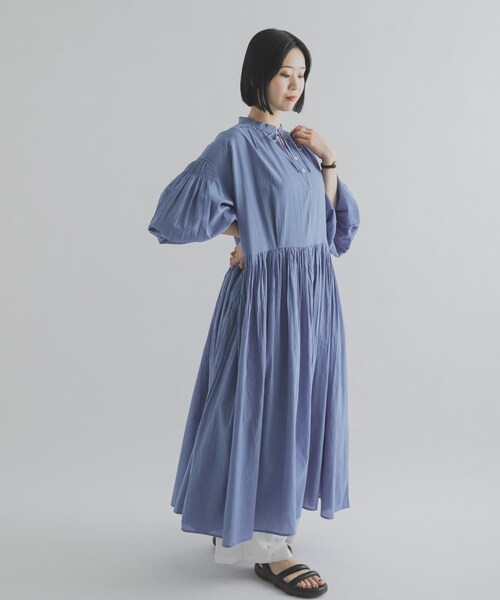 THE GOODLAND MARKET（ザグッドランドマーケット）の「FANAKA　ロングドレス（ワンピース・レディース・OFF WHITE/BLACK/BLUE・Free）」の19枚目の写真