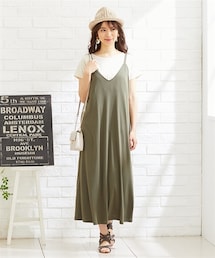 nissen | 【産前・産後　授乳服】マタニティ２点セット（半袖Ｔシャツ＋キャミワンピース）(マタニティウェア/グッズ)