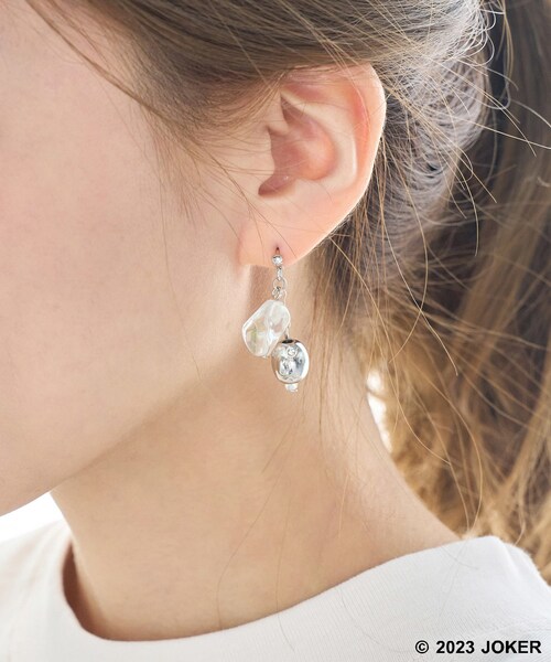 ROPE' PICNIC（ロペピクニック）の「【Pingu × ROPE' PICNIC】ポーチ付きクリアカラーピングーフェイスピアス（ピアス（両耳用）・レディース・ゴールド/シルバー・F）」の15枚目の写真