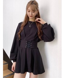 GYDA | 2WAYコルセット フレアスウェットワンピース(ワンピース)