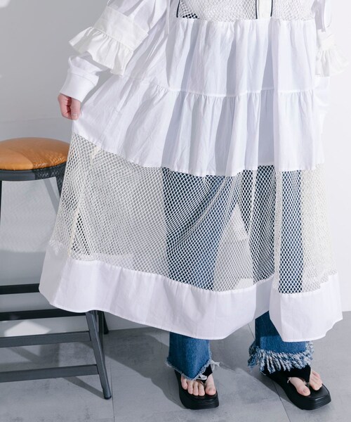 THE GOODLAND MARKET（ザグッドランドマーケット）の「old honey　-OH- 72℃ dress（ワンピース・レディース・beige/white・FREE）」の17枚目の写真