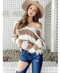 GYDA | VネックグラインダーニットTOPS(ニット/セーター)