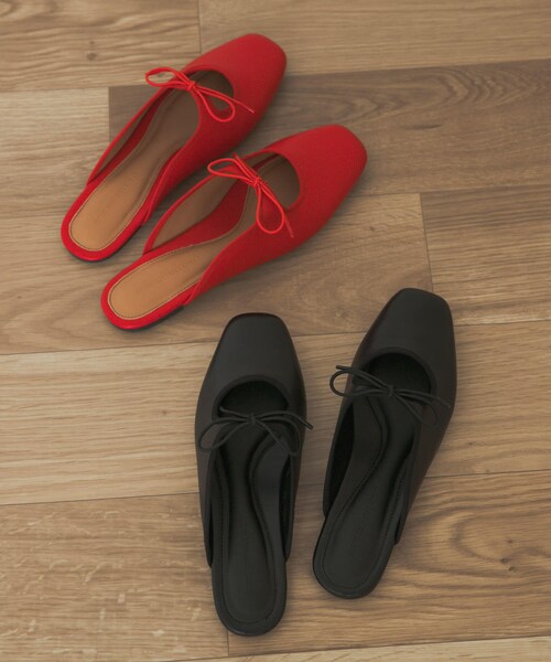 URBAN RESEARCH DOORS(アーバンリサーチドアーズ)の「スクエアトゥリボンミュール(サンダル・レディース・RED/BLACK・36/37/38)」の7枚目の写真