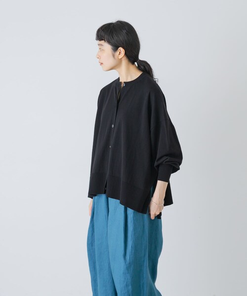 かぐれ(カグレ)の「ハイツイストコットンワイドカーディガン(カーディガン/ボレロ・レディース・BLACK/GRAY/NAVY・Free)」の7枚目の写真