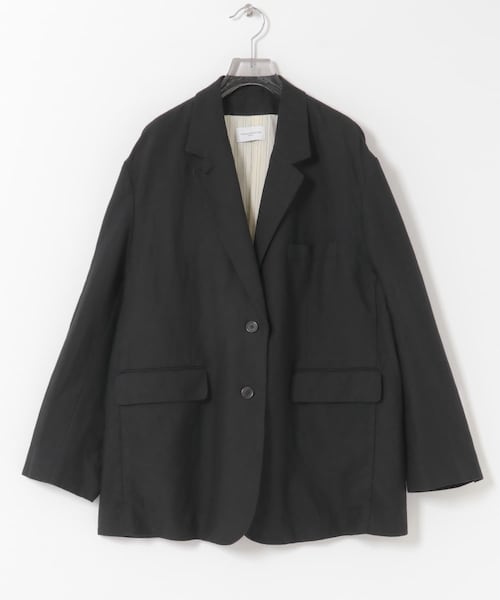 URBAN RESEARCH（アーバンリサーチ）の「new basic　OVER WASHED JACKET（テーラードジャケット・レディース・BLACK/BEIGE・36/38）」の6枚目の写真