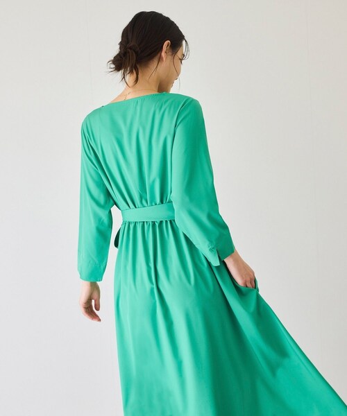 Jayro（ジャイロ）の「ウエストギャザーワンピース（ワンピース・レディース・グリーン/ネイビー/ブルー/ローズピンク・F）」の11枚目の写真