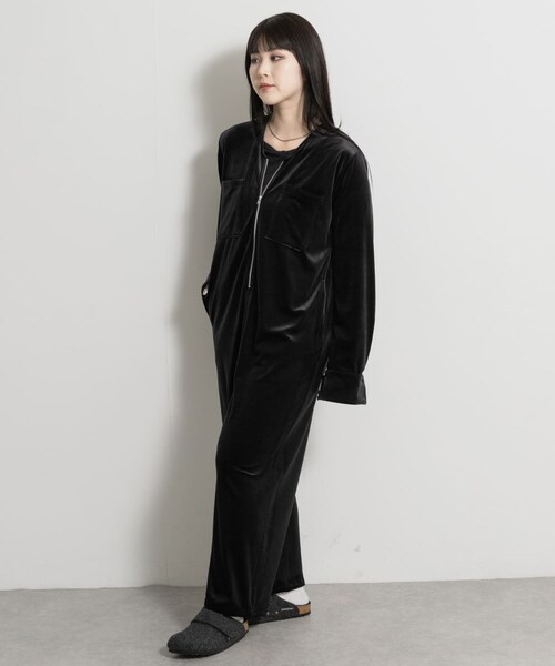 THE GOODLAND MARKET（ザグッドランドマーケット）の「&her　Velor All in one（サロペット/オーバーオール・レディース・BLACK/BROWN・36/38）」の16枚目の写真
