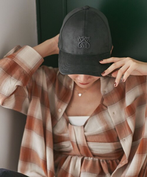 VIS（ビス）の「スエードロゴキャップ/追加（キャップ・レディース・チャコール/ブラウン/ピンク系・F）」の4枚目の写真