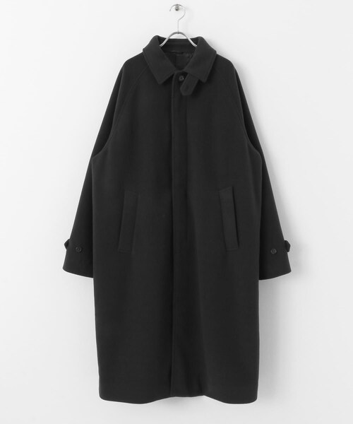 SENSE OF PLACE by URBAN RESEARCH（センスオブプレイスバイアーバンリサーチ）の「『ユニセックス』バルマカーンルーズコート（ステンカラーコート・メンズ・BLACK/D.BROWN/BLUE/BRN×BLK・M/L）」の12枚目の写真