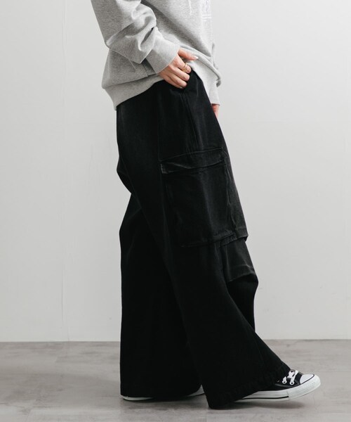 SENSE OF PLACE by URBAN RESEARCH（センスオブプレイスバイアーバンリサーチ）の「デニムカーゴパンツ（デニムパンツ・メンズ・BLUE/BLACK・M/L）」の14枚目の写真