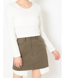 EVRIS | BASICクロップドロンT(Tシャツ/カットソー)