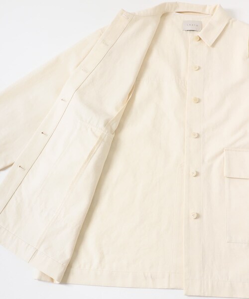 LAATO（ラート）の「slit coveralls（カバーオール・レディース・クリーム/インク・Free）」の17枚目の写真