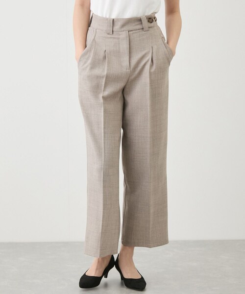 Jayro（ジャイロ）の「リネンライクパンツ（スラックス・レディース・グレー/ベージュ・M）」の2枚目の写真