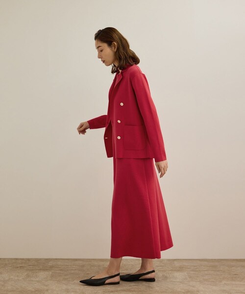 ROPE'(ロペ)の「シルクコットン総針Aラインワンピース/イージーケア(ワンピース・レディース・ネイビー/レッド・F)」の10枚目の写真