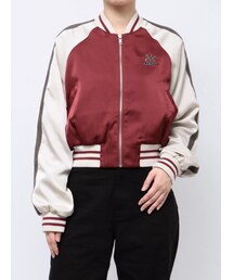 EVRIS | エンブロイダリーサテンブルゾン(ブルゾン)