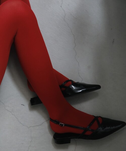 SENSE OF PLACE by URBAN RESEARCH(センスオブプレイスバイアーバンリサーチ)の「ポインテッドクロスベルトミュール(その他シューズ・レディース・BLACK/SILVER/RED・S/M/L)」の8枚目の写真