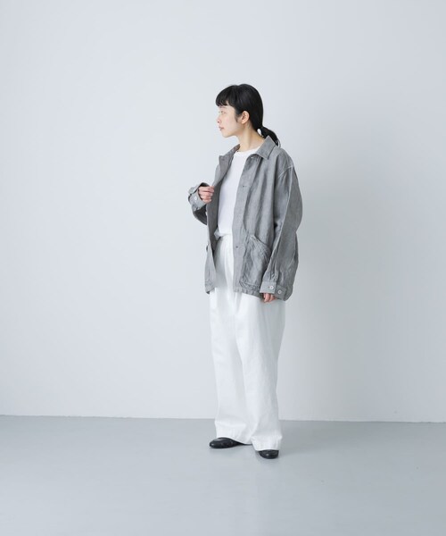 かぐれ（カグレ）の「MITTAN　和紙大麻ジャケット(ベンガラ染)（シャツ/ブラウス・レディース・ベンガラ白/松煙・2）」の16枚目の写真