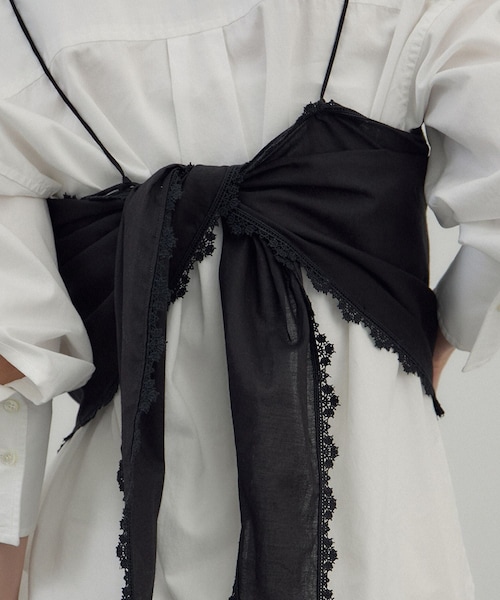 ADAM ET ROPE'（アダムエロペ）の「クロスレースマルチキャミソール（キャミソール・レディース・ブラック/オフホワイト・F）」の5枚目の写真