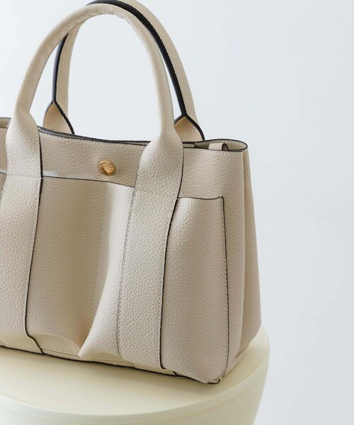 RODE SKO（ロデスコ）の「プチダブルポケットトートバッグ（トートバッグ・レディース・BEIGE/BLACK/MILK/GRAY/MINT/APRICOT/DARK BROWN・one）」の19枚目の写真