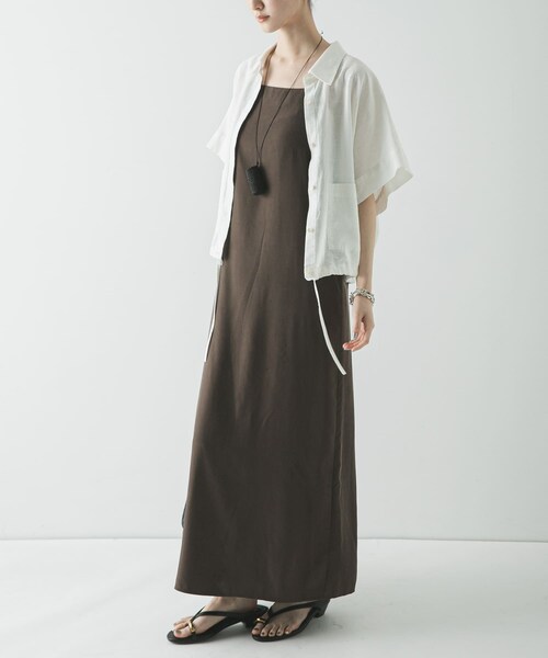 URBAN RESEARCH(アーバンリサーチ)の「『接触冷感』キュプラキャミワンピース(ワンピース・レディース・BLACK/BROWN・36/38)」の16枚目の写真