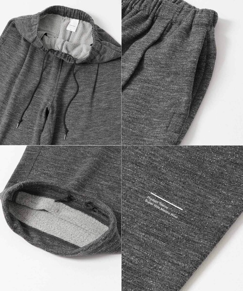 URBAN RESEARCH（アーバンリサーチ）の「Product Twelve　MELINO WOOL SWEAT PANTS（スウェットパンツ・レディース・CHARCOAL・1）」の4枚目の写真