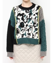EVRIS | パッチワークジャガードニット(ニット/セーター)