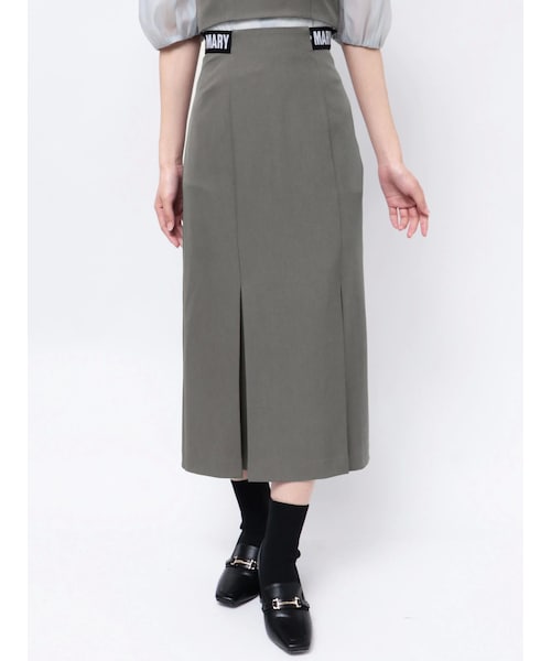 MERCURYDUO（マーキュリーデュオ）の「【MARY QUANTコラボ】サイドロゴナロースカート【セットアップ着用可】（スカート・レディース・アイボリー/グレー・S/M）」の8枚目の写真