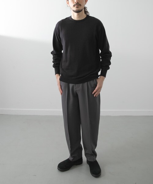 ITEMS URBANRESEARCH（アイテムズ アーバンリサーチ）の「カシミヤ×コットンクルーネックセーター（ニット/セーター・メンズ・GRY/BRD/MOC/BLK・M/L）」の10枚目の写真
