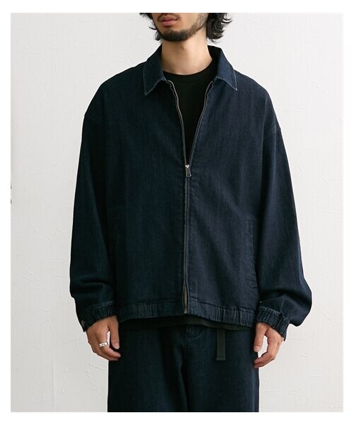 nissen（ニッセン）の「ジップアップデニムブルゾン（ジャケット/アウター・メンズ・ネイビー/ブルー・M/L/LL/3L/4L/5L/6L/8L/10L）」の9枚目の写真