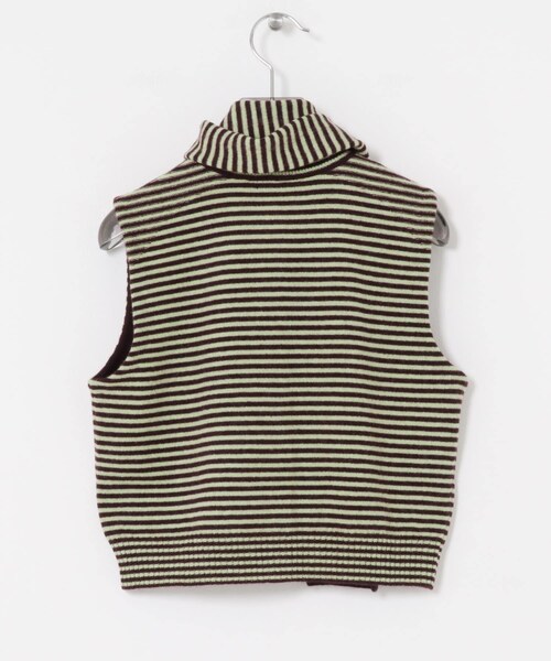 URBAN RESEARCH(アーバンリサーチ)の「TAN CASHMERE STRIPED KT VEST(ニット/セーター・レディース・WINExLT GN/BLACK・FREE)」の7枚目の写真