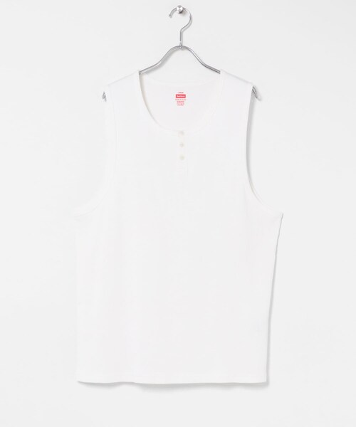 SENSE OF PLACE by URBAN RESEARCH（センスオブプレイスバイアーバンリサーチ）の「『別注』Healthknit×SENSE OF PLACE　タンクトップ（タンクトップ・メンズ・WHITE/BLACK/OATMEAL・M/L）」の7枚目の写真