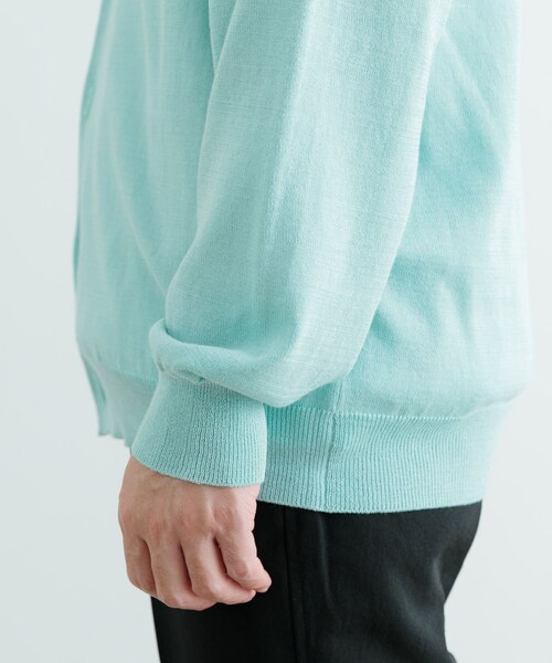 ITEMS URBANRESEARCH（アイテムズ アーバンリサーチ）の「ハイゲージ天竺ニット カーディガン（カーディガン/ボレロ・メンズ・MNT/BLK・M/L）」の18枚目の写真