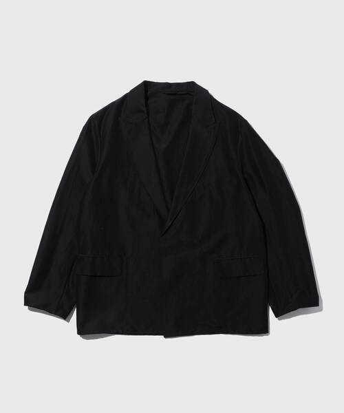 ADAM ET ROPE'(アダムエロペ)の「【blurhms/ブラームス】Si/W/C Peaked Lapel Cardigan JK(テーラードジャケット・メンズ・ブラック・2/3)」の2枚目の写真