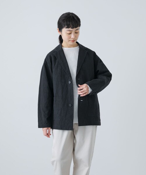 かぐれ（カグレ）の「『ユニセックス』Tailored jacket（テーラードジャケット・レディース・BEIGE/BLACK/MOCHA・1/2）」の7枚目の写真