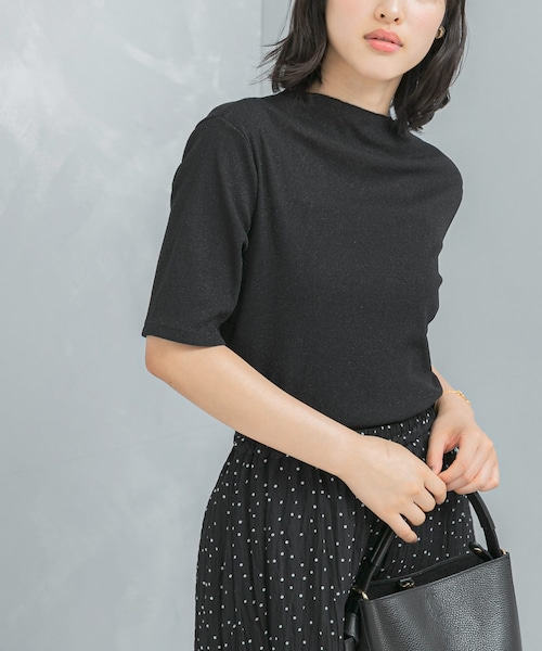 URBAN RESEARCH ROSSO（アーバンリサーチロッソ）の「ラメシアーカットソー（Tシャツ/カットソー・レディース・OFF/MAUVE/BLACK・FREE）」の2枚目の写真