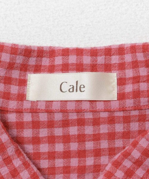 URBAN RESEARCH（アーバンリサーチ）の「『別注』Cale×URBAN RESEARCH　ギンガムチェックシャツ（シャツ/ブラウス・メンズ・PINK×RED・3/4）」の15枚目の写真