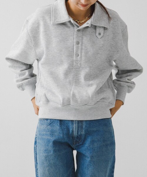 URBAN RESEARCH(アーバンリサーチ)の「DAIWA PIER39 Ws TECH SWEAT SNAP PULLOVER(Tシャツ/カットソー・レディース・TOP GRAY/BLACK/CHARCOAL/WHITE・FREE)」の11枚目の写真