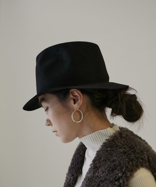 ADAM ET ROPE'(アダムエロペ)の「【chisaki(チサキ)】Nanaco/ナナコ(ハット・レディース・ブラック/ダークブラウン・F)」の1枚目の写真