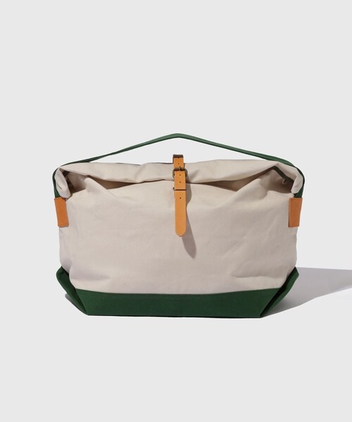 ADAM ET ROPE'（アダムエロペ）の「【Little Yarmouth/リトルヤーマス】Canvas Messenger Bag（トートバッグ・メンズ・ブラック/キナリ・F）」の3枚目の写真
