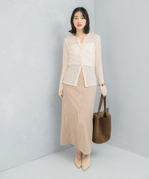 URBAN RESEARCH ROSSO（アーバンリサーチロッソ）の「ラメレースカットソー（Tシャツ/カットソー・レディース・IVORY/BLACK・FREE）」の10枚目の写真