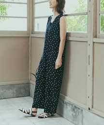 URBAN RESEARCH DOORS | リネンレーヨンドットオールインワン(サロペット/オーバーオール)