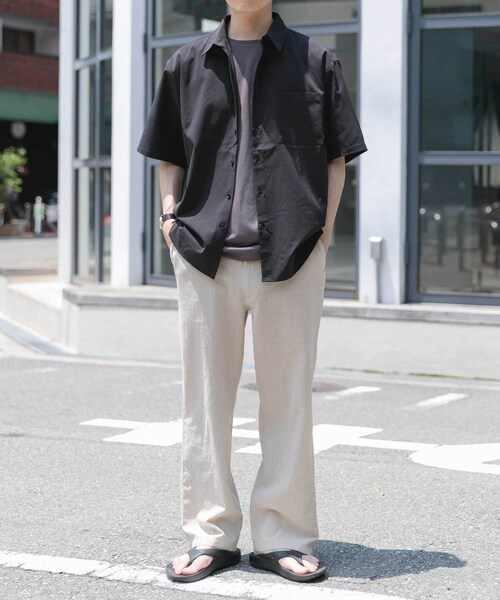 ITEMS URBANRESEARCH(アイテムズ アーバンリサーチ)の「ヨウリュウレギュラーカラー半袖シャツ(シャツ/ブラウス・メンズ・NVY/BRN/BLK・M/L)」の8枚目の写真