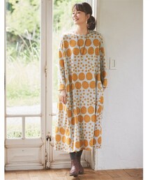 nissen | 大きいサイズ　【BARNDOORコラボ】裏起毛カットソーロングワンピース（OtonaSMILE）(ワンピース)