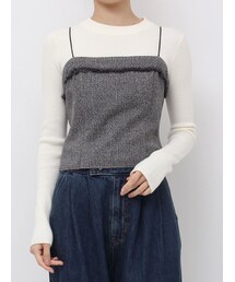 ツイードフリンジキャミソール