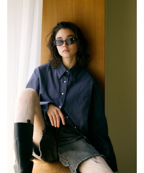 Ungrid（アングリッド）の「オーバルフレームサングラス（サングラス・レディース・ブラック/ブラウン・F）」の3枚目の写真