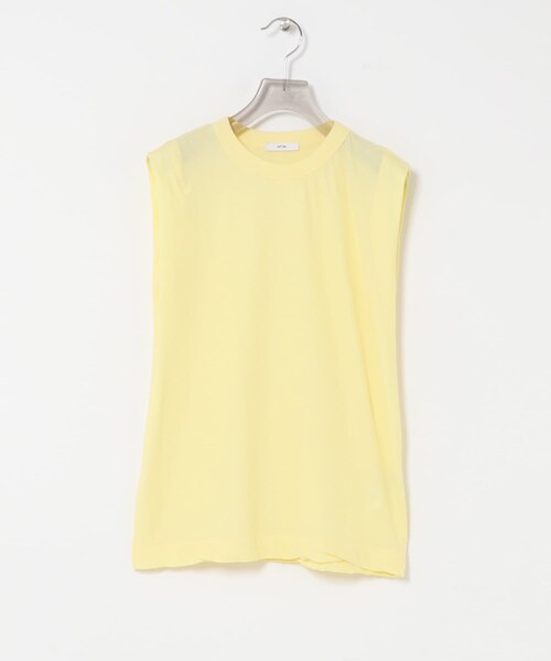 URBAN RESEARCH(アーバンリサーチ)の「ATON FRESCA SINGLE JERSEY TANK-TOP(タンクトップ・レディース・BEIGE/PINK/YELLOW・2)」の2枚目の写真