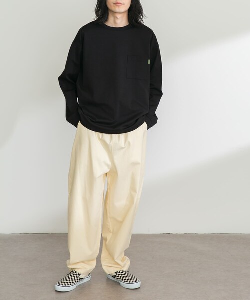 URBAN RESEARCH Sonny Label（アーバンリサーチサニーレーベル）の「ベーシックワイドイージーチノパンツ（チノパンツ・メンズ・ベージュ/キナリ/チャコール/ブラック・S/M/L）」の6枚目の写真