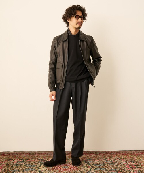 URBAN RESEARCH DOORS（アーバンリサーチドアーズ）の「LIFE STYLE TAILOR　REDA アウトタックパンツ（その他パンツ・メンズ・CHARCOAL/BEIGE・44/46/48/50）」の5枚目の写真