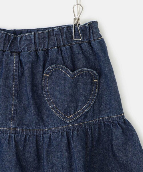 ROPE' PICNIC（ロペピクニック）の「【KIDS/キッズ】インパンツ付きハートポケットデニムスカート（デニムスカート・キッズ・ネイビー/サックス・L/M/S）」の14枚目の写真